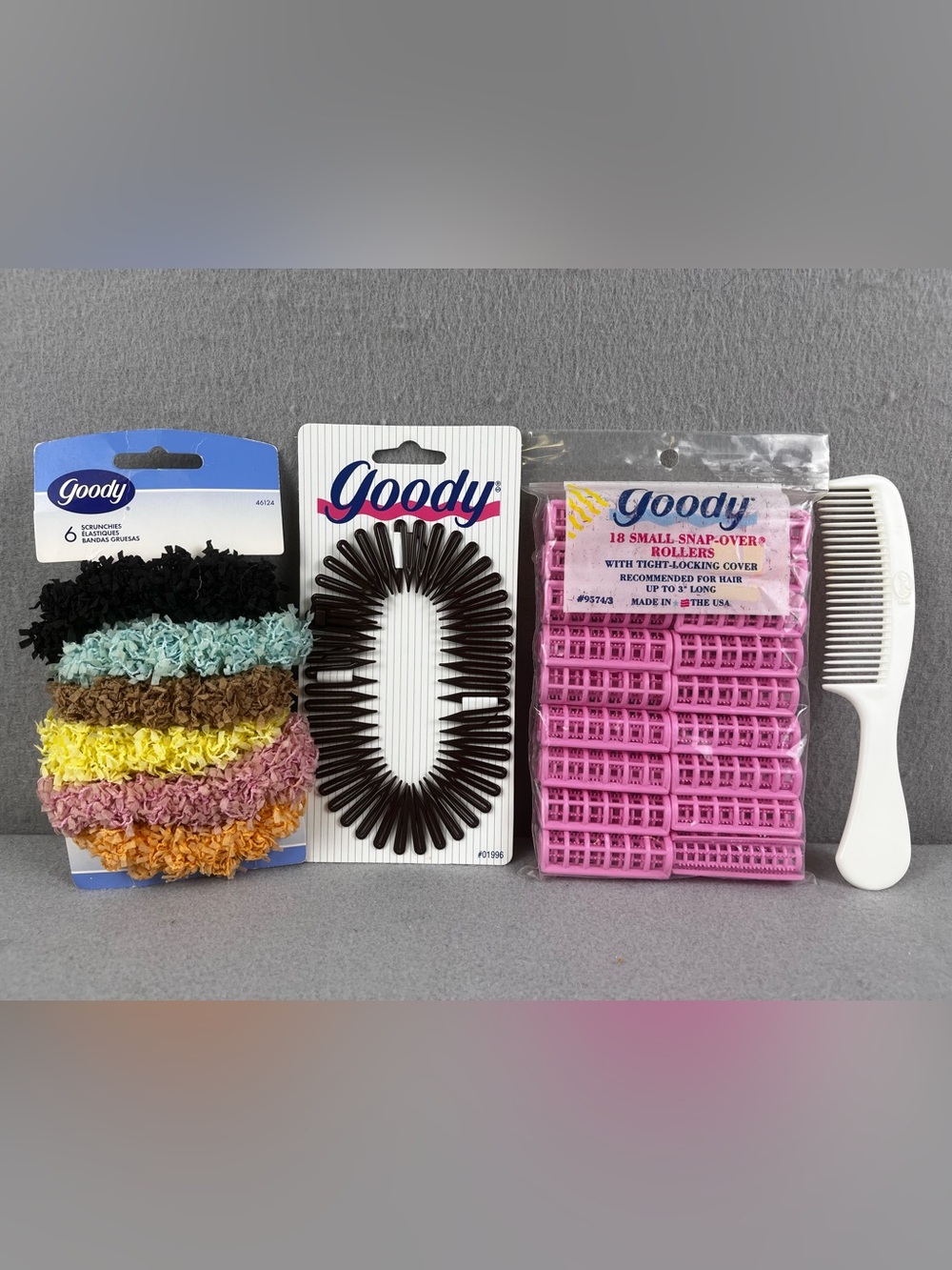 Vintage Goody Snap-Over Hair Rollers 1989 Scrunchies 2004 New Old Stock & More!!